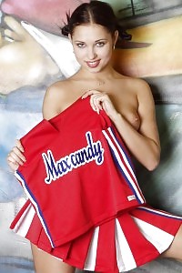Flawless Cheerleader Brings Off Her Beautiful Skirt To Demonstrate Her Tight Looking Cunny Muff