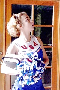 This Mischievous Cheerleader Starts Lounging After A Hectic Lesson And Later Satisfies Her Cunt In This Pics